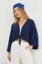 Women's Front-Tie Muslin Bolero 8017