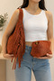 Lea 100% Genuine Nubuck Leather, Elegant and Intricate Design Suede Hand and Shoulder Bag - 2