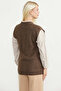 V-Neck Knitwear Vest with Pockets - Milk Coffee - 6