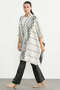 Wool Knitwear Poncho Cardigan - Bone - 3