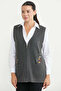 Zippered Wool Knitwear Vest - Dark Gray - 3
