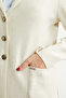 Oversize Pocketed Knitwear Jacket - Stone - 5