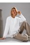 Crew Neck Lace Hem Detailed Off-Shoulder Oversize Long Sleeve Knitwear Sweater Aw26Kz00036 - 2