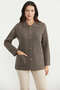 Thick Textured Wool Knitwear Jacket - Milk Coffee
