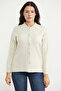 Polo Collar Buttoned Knitwear Cardigan - Stone - 2