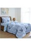 Single Butterfly Patterned Wellsoft Sleeping Set & Quilt + 2 Pillowcases + Fitted Sheet