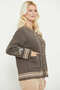 Wool Buttoned Thick Knit Cardigan - Milk Coffee - 4