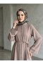 Fake Cuff Judge Collar Suit - Mink - 2