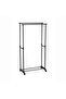 Double Rod Garment Rack 80x41x90-160cm Adjustable Height Clothes, Black
