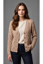 Women's openwork knit cardigan