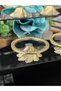 6 Pieces Gold Metal Stand with Metal Circle for Coffee or Turkish Delight, Presentation Holder - 5