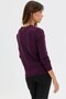 Women's V-Neck Front-Walked Knitwear Sweater Plum - 3