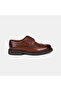 Men's Tan Laced Classic Leather Shoes with Brogue Detail - 2