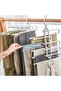 Trouser Hanger Space Saving, 2 Pack Multifunctional Pants Hanging Organizer Rack, 5 in 1 Closet Shel - 2