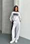 Logo Embroidered Stripe Detailed Top and Bottom Set - 2