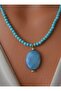 Necklace - Blue - - 2