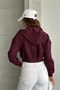 Metal Zipper Hooded Crop Sweatshirt Cardigan - 4