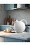 Vacuum Jug Globe 1.0 Ltr | Elegant Danish Design | Keeps Drinks Hot,Cold for Hours | Drip-Free Thermos Flask with 2 collars Gold and silver (White) - 3