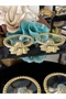 6 Pieces Gold Metal Stand with Metal Circle for Coffee or Turkish Delight, Presentation Holder - 2