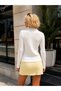 Polo Neck Buttoned Hair Knit Patterned Long Sleeve Slim Knitwear Sweater Aw26Kz00043 - 3