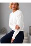 Crew Neck Beaded Embroidered Shoulder and Sleeve Detailed Long Sleeve Knitwear Sweater Aw26Kz00041 - 3