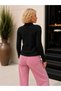 Polo Neck Buttoned Hair Knit Patterned Long Sleeve Slim Knitwear Sweater Aw26Kz00043 - 4