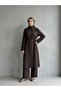Fake Cuff Judge Collar Suit - Brown