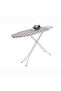 GABY Ironing Board 33x110cm | Foldable Iron Stand Mesh Top & TC Fabric Cover White Frame - 4