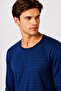 Premium Men's Comfortable Fit 100% Cotton Patterned Long Sleeve Pajama Set - 2