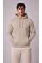 Men's Stone Hooded Sweatshirt 3 Thread Soft Fabric with Side Pockets - 4