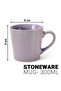 EVE Stoneware Coffee Mug Set of 4 – 300 ML Lavender Cups - 7