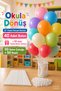 Back to School 50-Piece Pastel 12 Inch Mixed Colors Balloon and Stick Set Kindergarten Primary School Gift