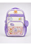 Kawaii Korean Style Accessorized 3-Piece Rabbit Set Lilac Girls' School Bag Primary School Backpack Lunch Bag Pencil Case - 2