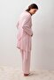 Long Sleeve Lace Lycra Viscose Maternity Dressing Gown Pajama Set - 5