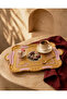 Italian Rosewood Patterned Coffee Presentation Tray 20X30 cm Decorative Tray with Gold Handles - 2
