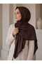 Double-Sided Cashmere Textured Tapestry Woven Shawl 70 X 190 cm Double Color Cotton