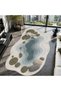 Eta Lotus Pond Aesthetic Patterned Modern Woven Base Decorative Carpet Eta4193 - 3