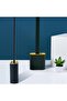 Wall Mountable Toilet Brush Set with Lid and Hanger, Soft Silicone Head (K0) - 2