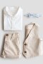 4-piece linen-blend dressy set
