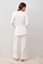 Long Sleeve Lace Lycra Viscose Maternity Dressing Gown Pajama Set - 7