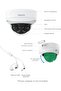 كاميرا ديو 2V بدقة 4K و8MP بكيبل ايثرنت وعدسة مزدوجة 180° وتقنية PoE، مقاومة للتخريب IK10 وخاصية اكت - 6