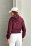 Metal Zipper Hooded Crop Sweatshirt with Hidden Pocket Cardigan - 8