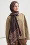 Seraye Pattern Norena Wool Shawl Brown