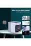 Ultra Mini Personal Air Cooler - 3-in-1 Portable Air Cooler with 10W USB Power, 3-Speed Fan, Water Evaporative Cooling & LED Light for Home, Office & Bedroom - 4