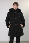 Girl's Thick Winter Fleece-Lined Hooded Coat with Fur on the Sleeves and Hood, Comfortable Long Stylish Waterproof Coat - 4