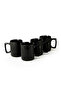 Stoneware ZOE 4PCS Mug Set | 385 ML Black Coffee Mug Set