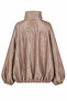 Jakarli Standing Collar, Gold Buttoned Thin Bomber Jacket Shirt Per9775 - 7