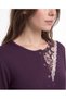 Women's Long Sleeved Viscose Pajama Set Purple - 3
