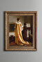 Woman in Yellow Dress - Vintage Patterned Painting - Thick Model