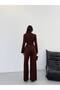 Women's Crew Neck Back-Tie Double Pants Set - 4